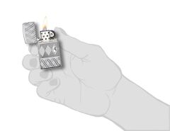 Zippo Diamond Pattern Dizayn Armor® Kasa Slim Çakmak