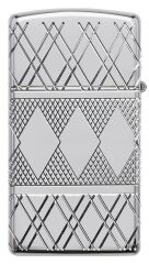 Zippo Diamond Pattern Dizayn Armor® Kasa Slim Çakmak