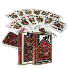 Bicycle® Dragon Back Kırmızı - Gold Oyun İskambil Kartı