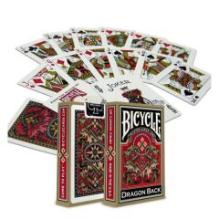 Bicycle® Dragon Back Kırmızı - Gold Oyun İskambil Kartı