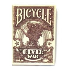 Bicycle® Civil War - Amerikan İç Savaşı Oyun İskambil Kartı Kırmızı Deste