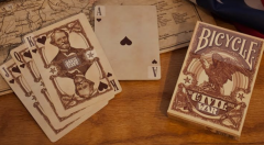 Bicycle® Civil War - Amerikan İç Savaşı Oyun İskambil Kartı Kırmızı Deste