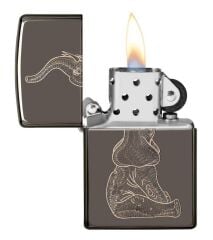 Zippo Zentangle Elephant Design Çakmak