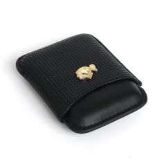 Cohiba Toscanello Deri Puro Kılıfı / Seyahat Humidoru - Siyah