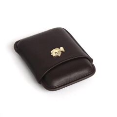 Cohiba Toscanello Deri Puro Kılıfı / Seyahat Humidoru - Koyu Kahverengi