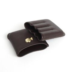 Cohiba Toscanello Deri Puro Kılıfı / Seyahat Humidoru - Koyu Kahverengi