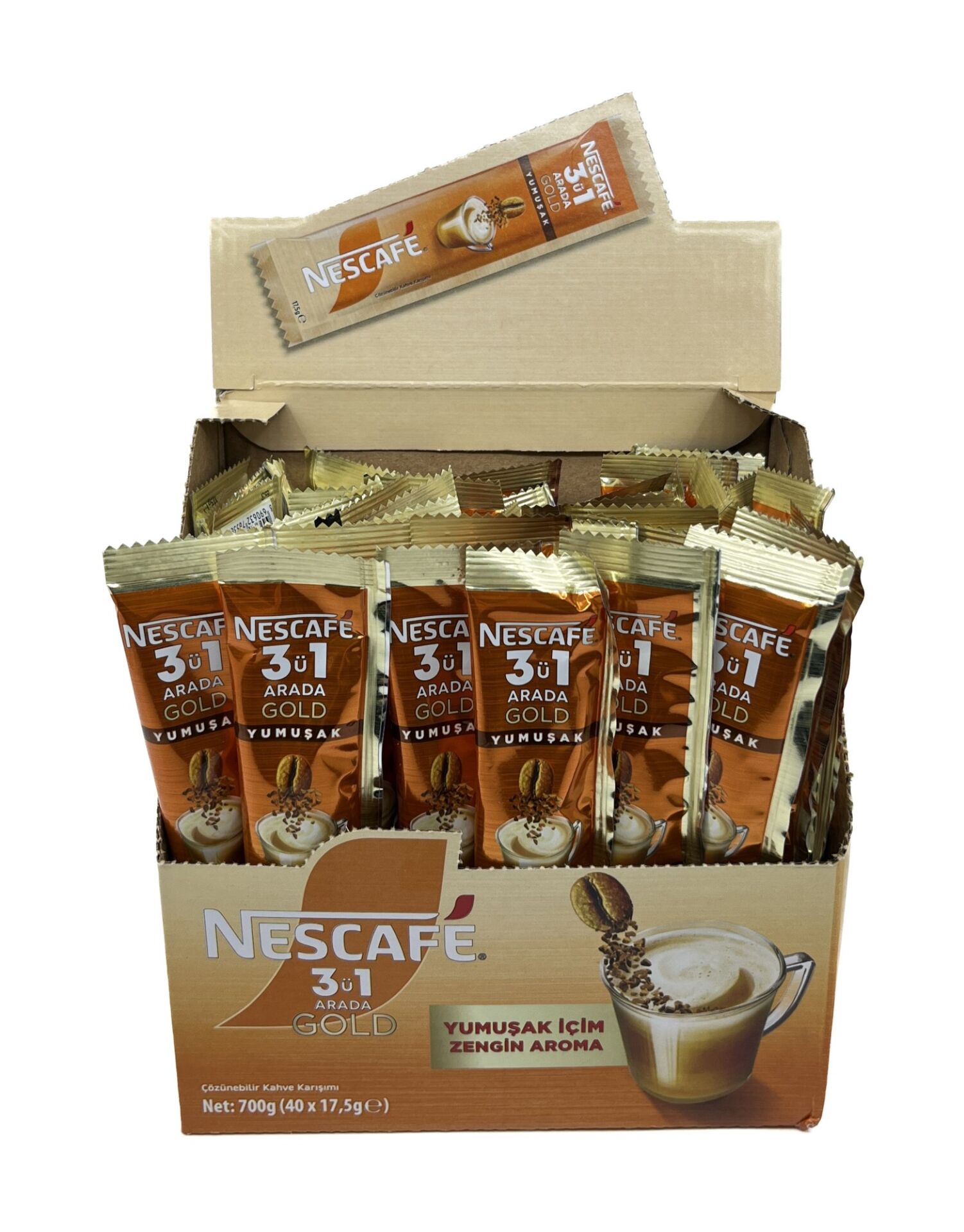 Nescafe 3'ü 1 Arada Gold - Yumuşak İçim Zengin Aroma 1 Kutu (40 Adet) 17,5 g