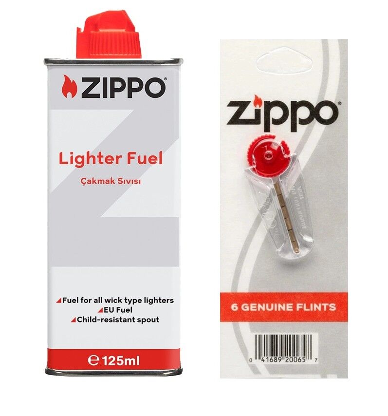 Zippo Çakmak Benzin 1Adet Taş 1Adet Set
