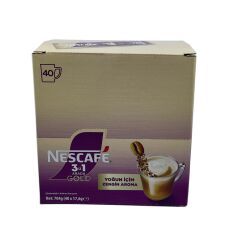 Nescafe 3ü1 Arada Gold - Yoğun İçim Zengin Aroma 1 Kutu (40 Adet) 17,5 g