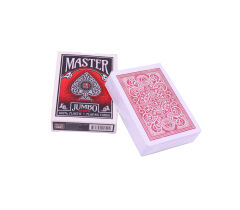 Master Games Jumbo Plastik Oyun Kartı (İskambil) Destesi Arrow - Kırmızı
