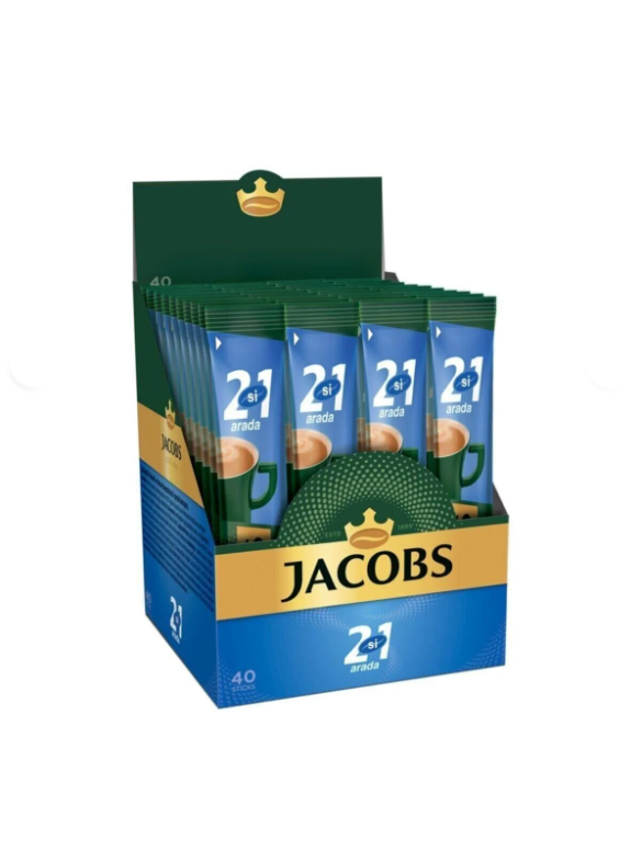 Jacobs 2'si 1 Arada Kutu (40 x 16g) Karışım Kahve