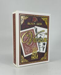 Swisscard İskambil Blackjack Poker Oyun Kartı Destesi - Kırmızı