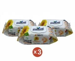 Concord Islak Mendil 120 Adet - Alkol içermez - pH Dengeli - Akdeniz Esintisi (ÜÇLÜ SET)