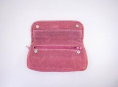 Şahin Pembe Süet Pipo Taşıma Çantası