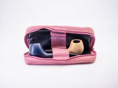 Şahin Pembe Süet Pipo Taşıma Çantası