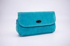 Şahin Mavi Süet Pipo Taşıma Çantası