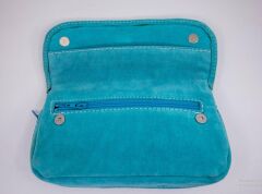 Şahin Mavi Süet Pipo Taşıma Çantası