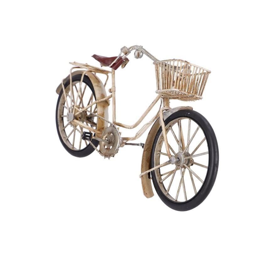 Vintage Dekoratif Metal Bisiklet Sepetli