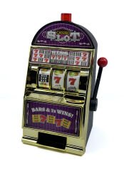 Casino Slot Makinesi Şeklinde Işıklı ve Sesli Kumbara