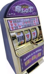 Casino Slot Makinesi Şeklinde Işıklı ve Sesli Kumbara