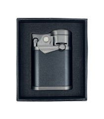 4 Pürmüz Alevli Masa Tipi Puro Çakmağı – Mat Siyah & Antrasit