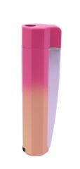 Metal Tek Torch Jet Alev Puro Çakmağı - Pembe/Krem