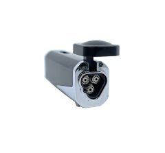 Profesyonel Puro Çakmağı Rüzgara Dayanıklı 3 Jet Alev ve Delici Bir Arada - Mat Siyah & Gümüş Renk