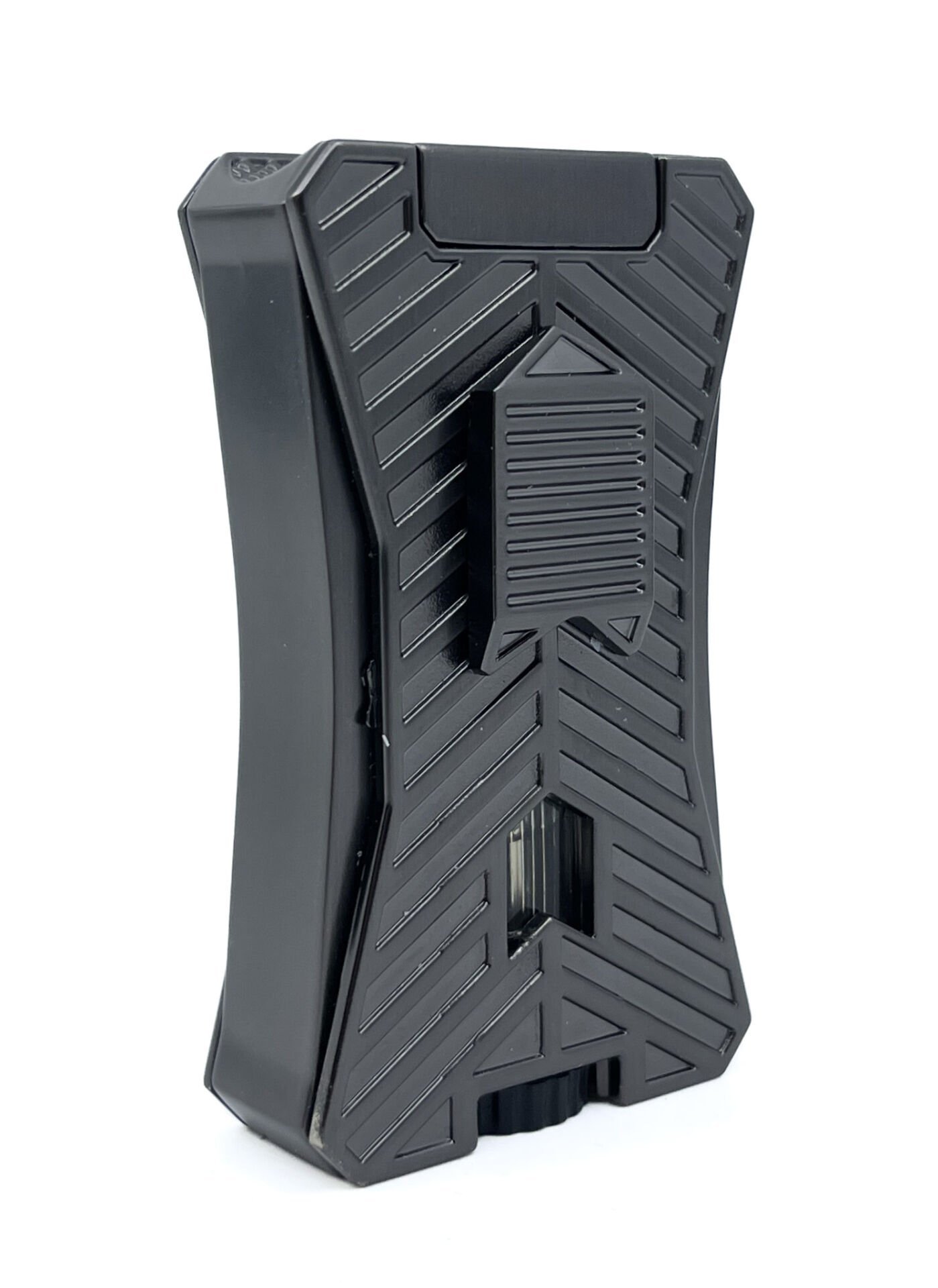 Metalik Füme Çift Pürmüz Alevli Puro Çakmağı – Entegre Delicili (Punch)