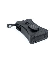 Metalik Füme Çift Pürmüz Alevli Puro Çakmağı – Entegre Delicili (Punch)