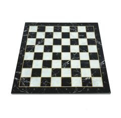 Yenigün Satranç Tahtası Mermer Desenli - Siyah 3XL