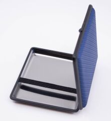 Angelo Lacivert Karbon Fiber Görünüm Şık Tasarımlı Tabaka - Paslanmaz Krom Kaplama İç Yüzey