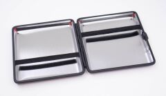 Angelo Kırmızı Karbon Fiber Görünüm Şık Tasarımlı Tabaka - Paslanmaz Krom Kaplama İç Yüzey