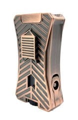 Metalik Bronz Çift Pürmüz Alevli Puro Çakmağı – Entegre Delicili (Punch)