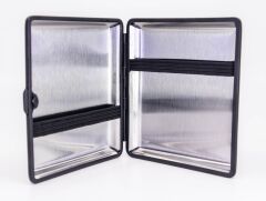 Angelo Siyah Karbon Fiber Görünüm Şık Tasarımlı Tabaka - Paslanmaz Krom Kaplama İç Yüzey