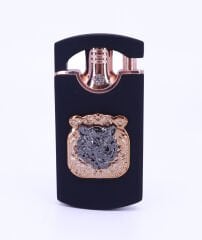 Kaplan Kabartma Amblem Tek Torch Puro Çakmağı - Siyah