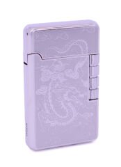 Dupont Tarzı Mum Alev Çakmak Ejder Gravür Desen - Gri