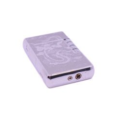 Dupont Tarzı Mum Alev Çakmak Ejder Gravür Desen - Gri