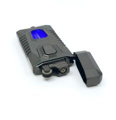 Metal Çift Yanmalı Işıklı Çakmak - Füme