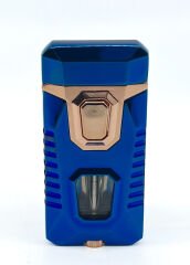 Metal Çift Yanmalı Işıklı Çakmak - Lacivert