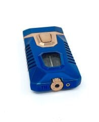 Metal Çift Yanmalı Işıklı Çakmak - Lacivert