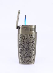 Gravür İşleme Tek Torch Puro Çakmağı - Pirinç