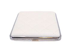 Angelo Kapitone İşleme Deri Kaplama Tabaka - Beyaz