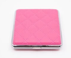 Angelo Kapitone İşleme Deri Kaplama Tabaka - Pembe