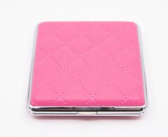 Angelo Kapitone İşleme Deri Kaplama Tabaka - Pembe