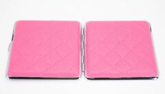 Angelo Kapitone İşleme Deri Kaplama Tabaka - Pembe