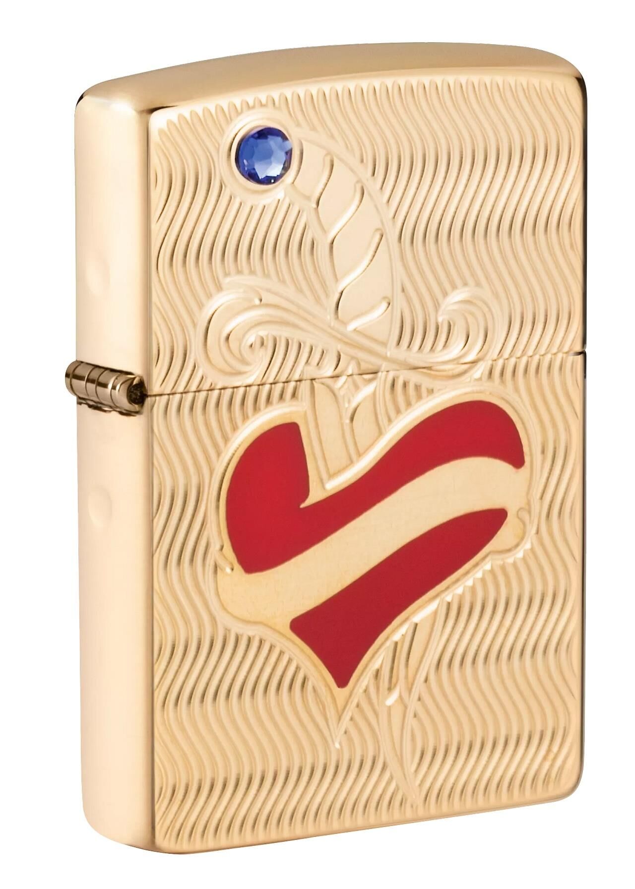 Zippo Heart And Sword Design Armor Case Çakmak