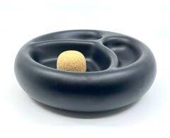 Hauser Mantarlı Porselen Pipo Küllüğü - Siyah