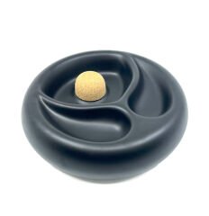 Hauser Mantarlı Porselen Pipo Küllüğü - Siyah