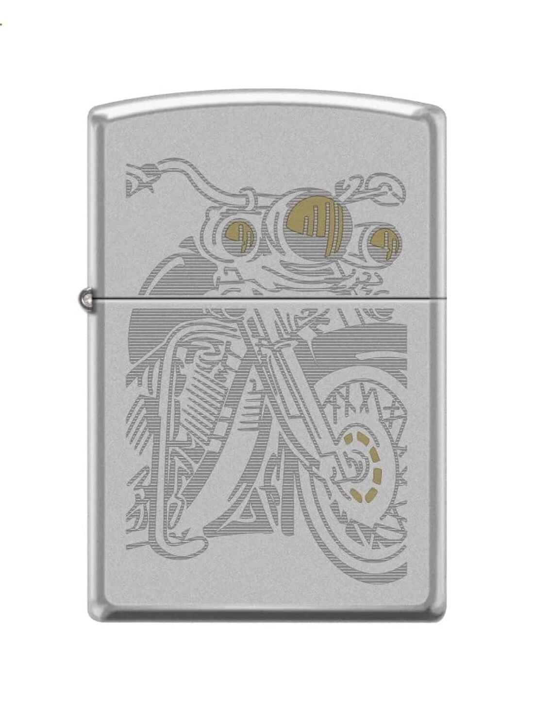 Zippo Satin Chrome Motorcycle  - Motosiklet Dizayn Çakmak