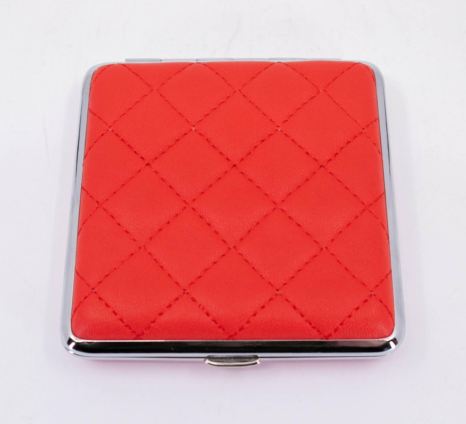 Angelo Kapitone İşleme Deri Kaplama Tabaka - Kırmızı